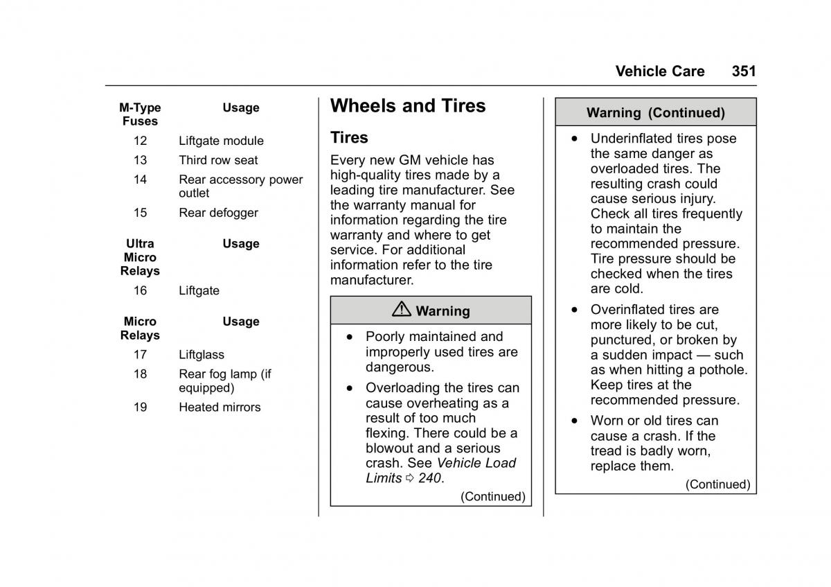 Chevrolet GMC Suburban XI 11 owners manual / page 352