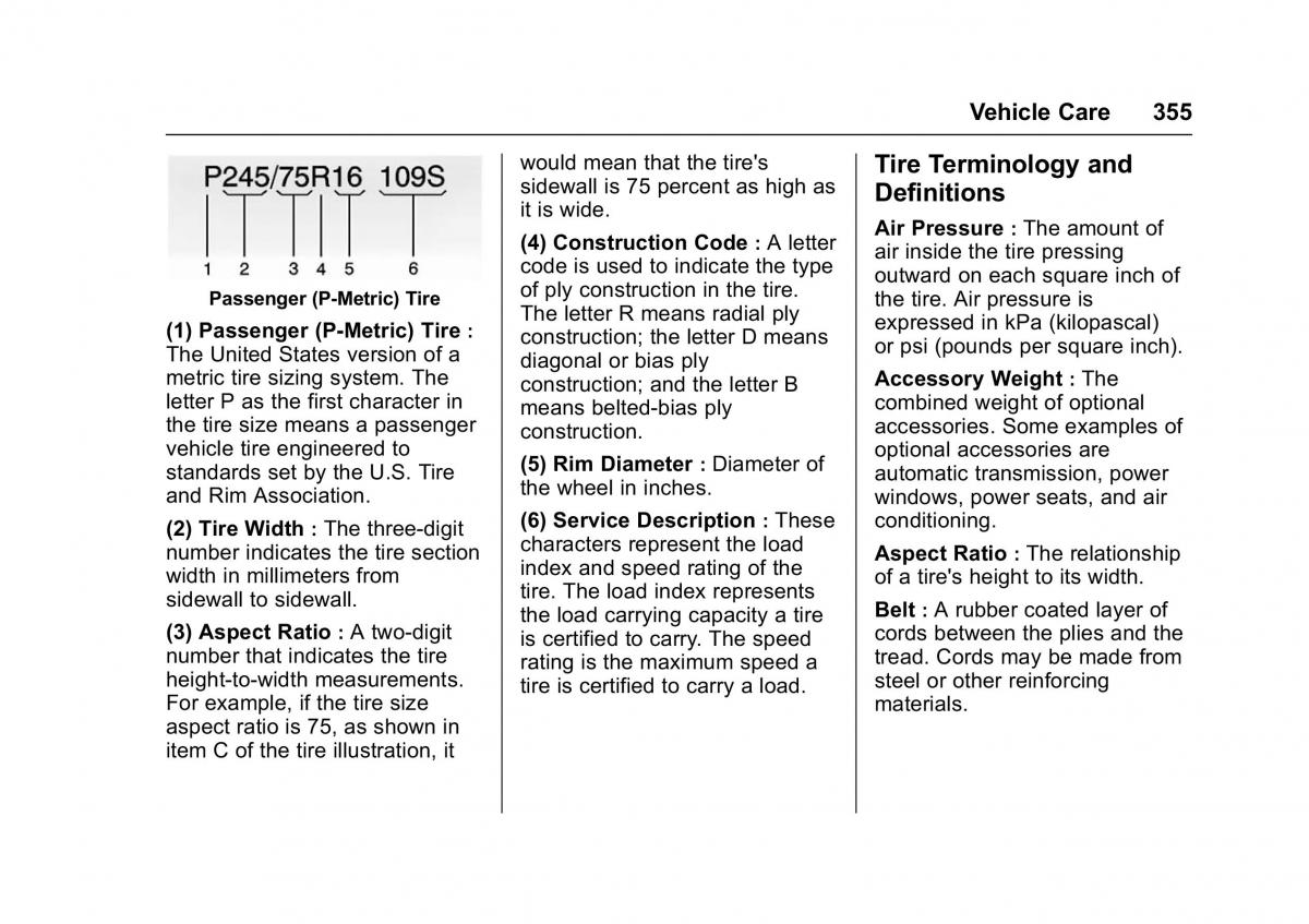 Chevrolet GMC Suburban XI 11 owners manual / page 356