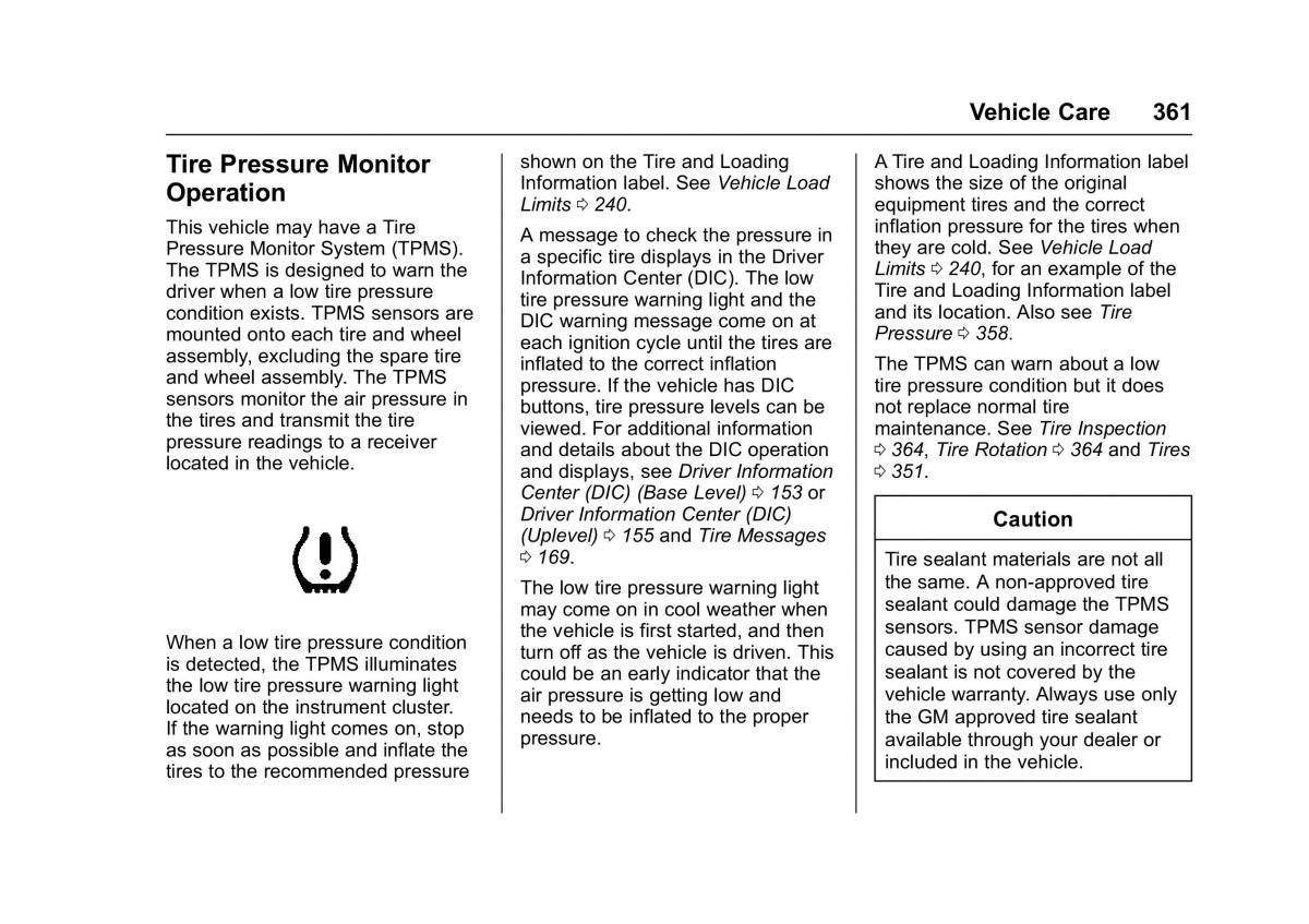 Chevrolet GMC Suburban XI 11 owners manual / page 362