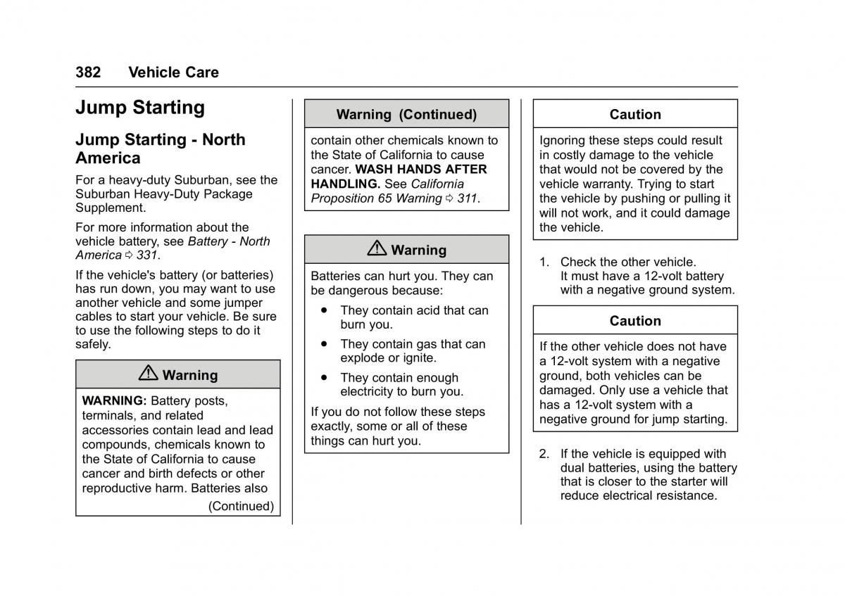 Chevrolet GMC Suburban XI 11 owners manual / page 383