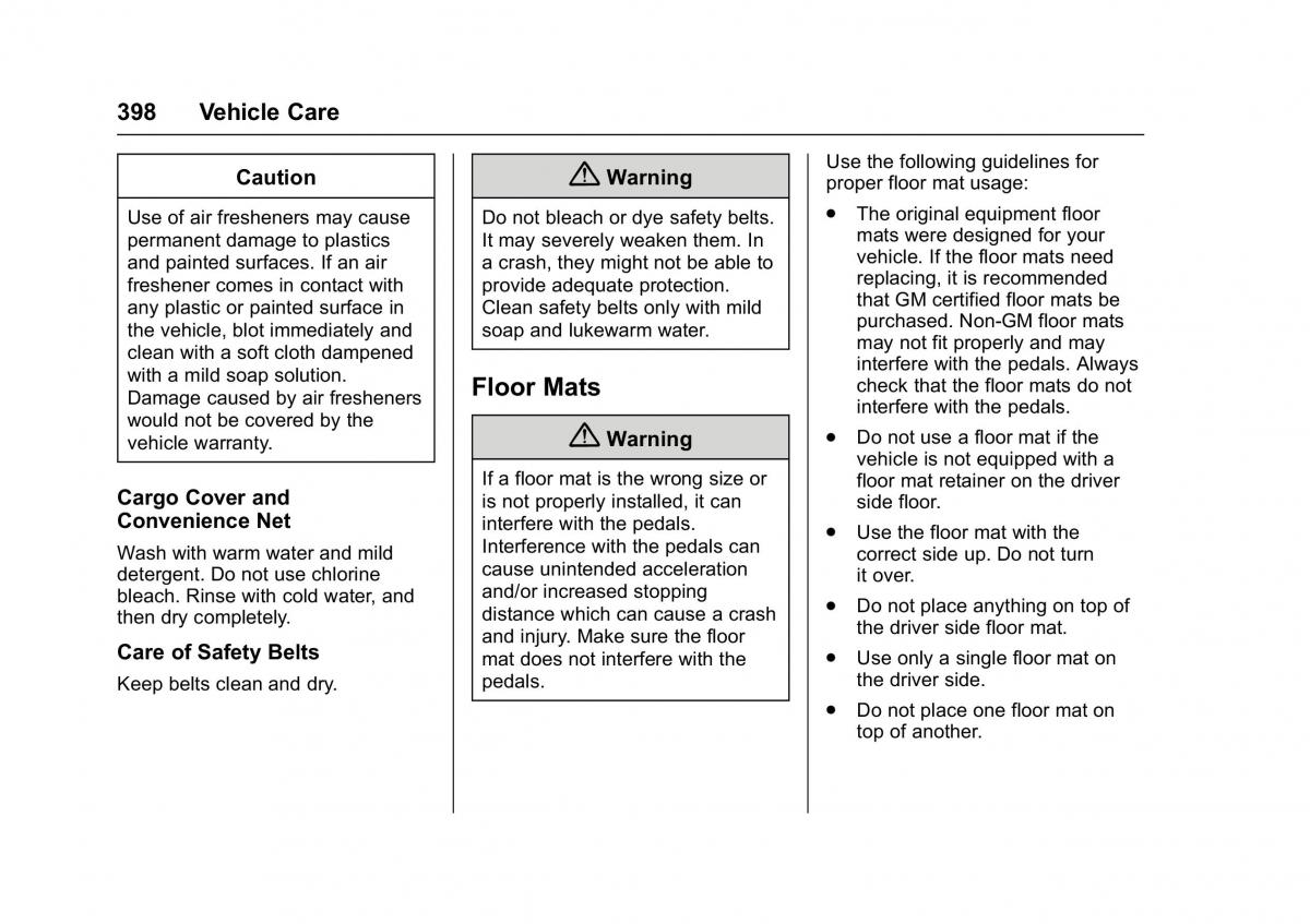 Chevrolet GMC Suburban XI 11 owners manual / page 399