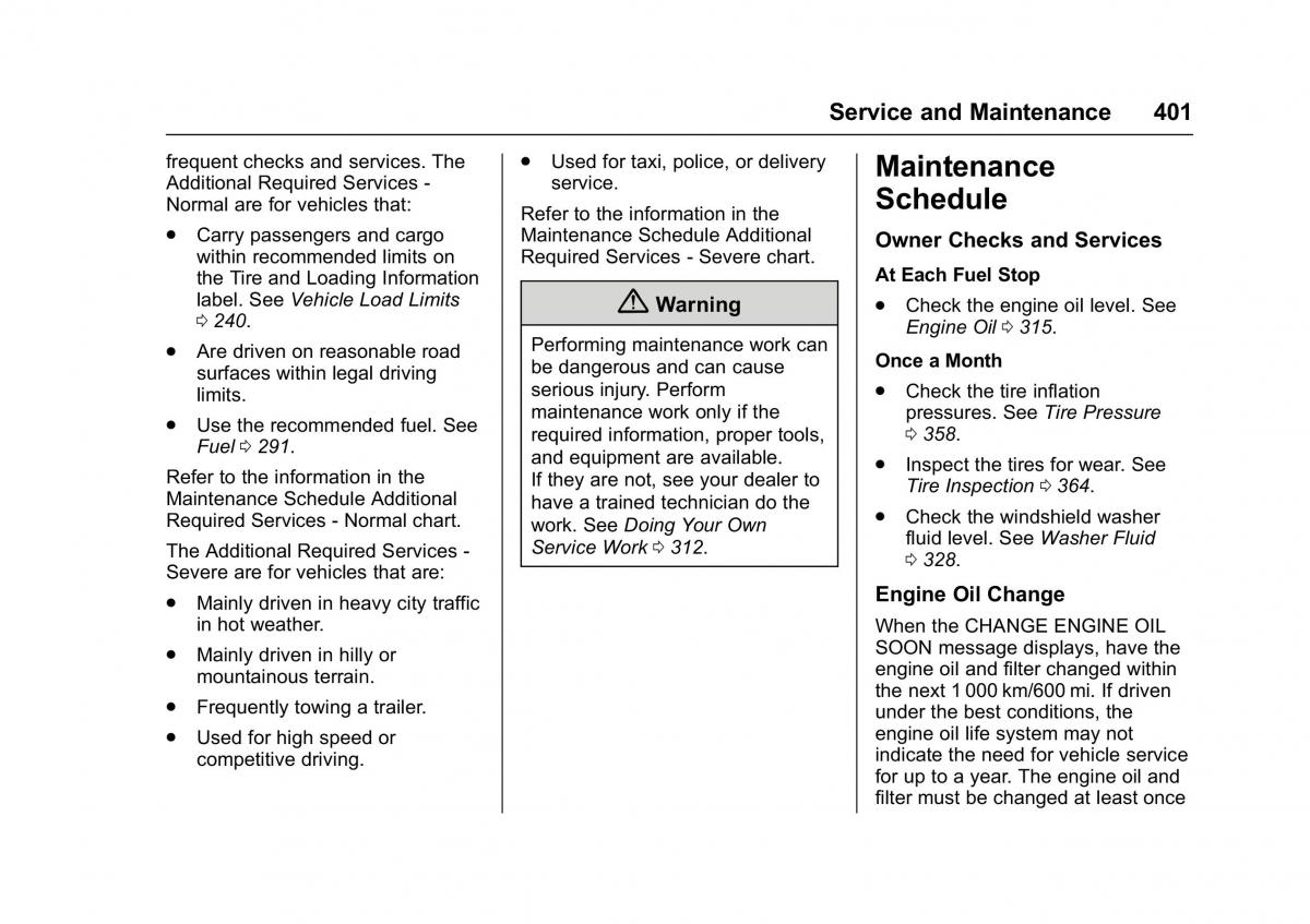 Chevrolet GMC Suburban XI 11 owners manual / page 402