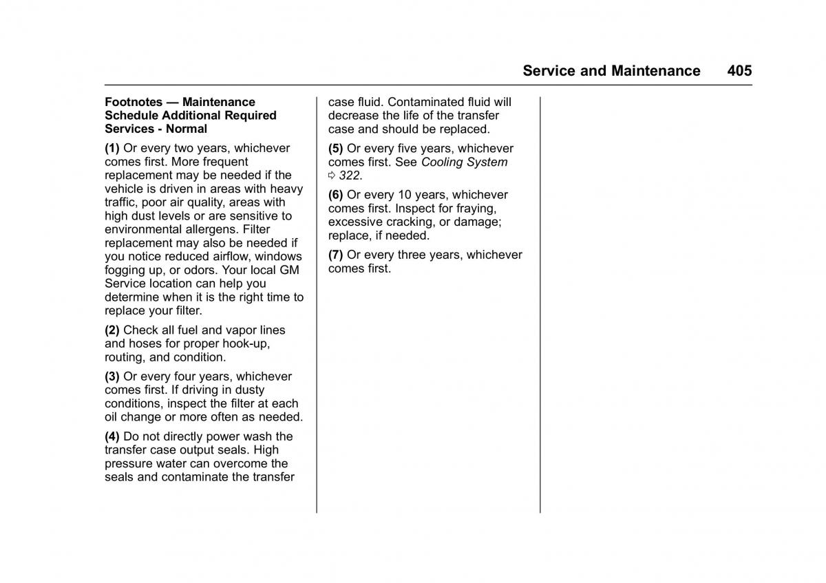 Chevrolet GMC Suburban XI 11 owners manual / page 406