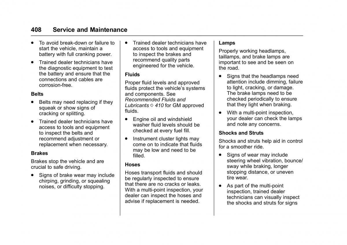 Chevrolet GMC Suburban XI 11 owners manual / page 409