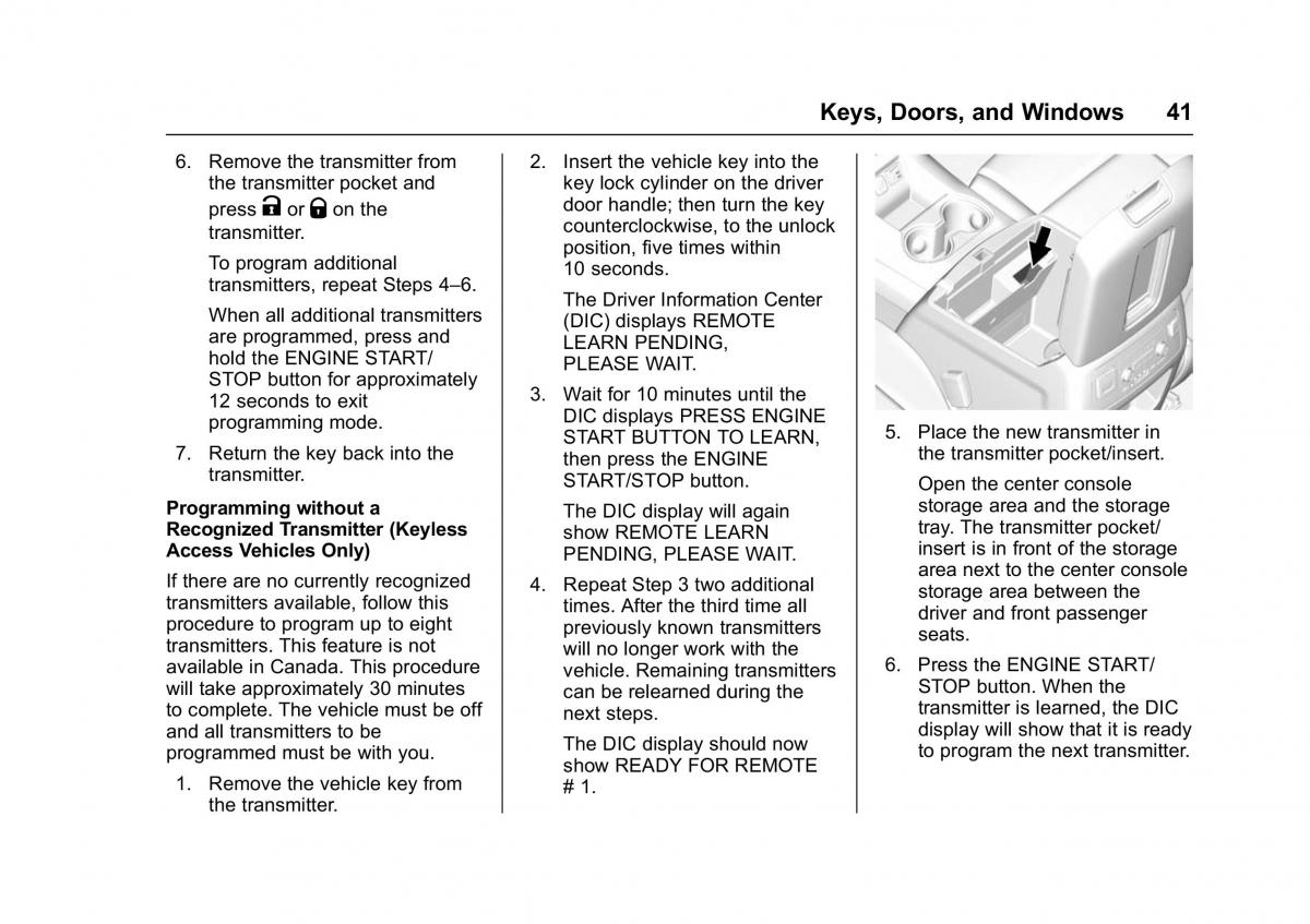 Chevrolet GMC Suburban XI 11 owners manual / page 42