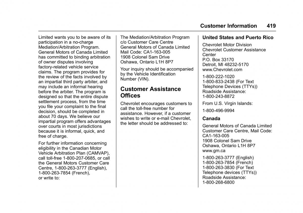 Chevrolet GMC Suburban XI 11 owners manual / page 420