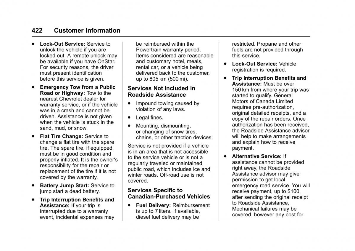 Chevrolet GMC Suburban XI 11 owners manual / page 423