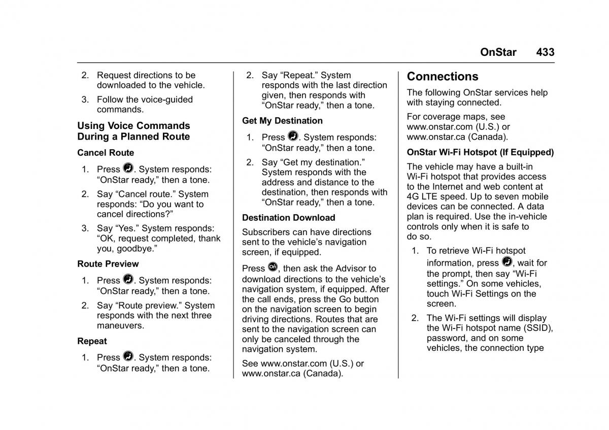 Chevrolet GMC Suburban XI 11 owners manual / page 434