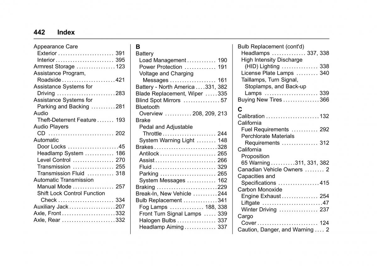 Chevrolet GMC Suburban XI 11 owners manual / page 443