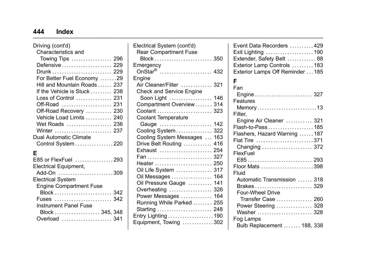 Chevrolet GMC Suburban XI 11 owners manual / page 445