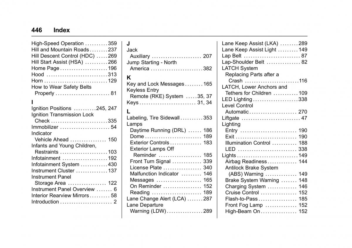 Chevrolet GMC Suburban XI 11 owners manual / page 447