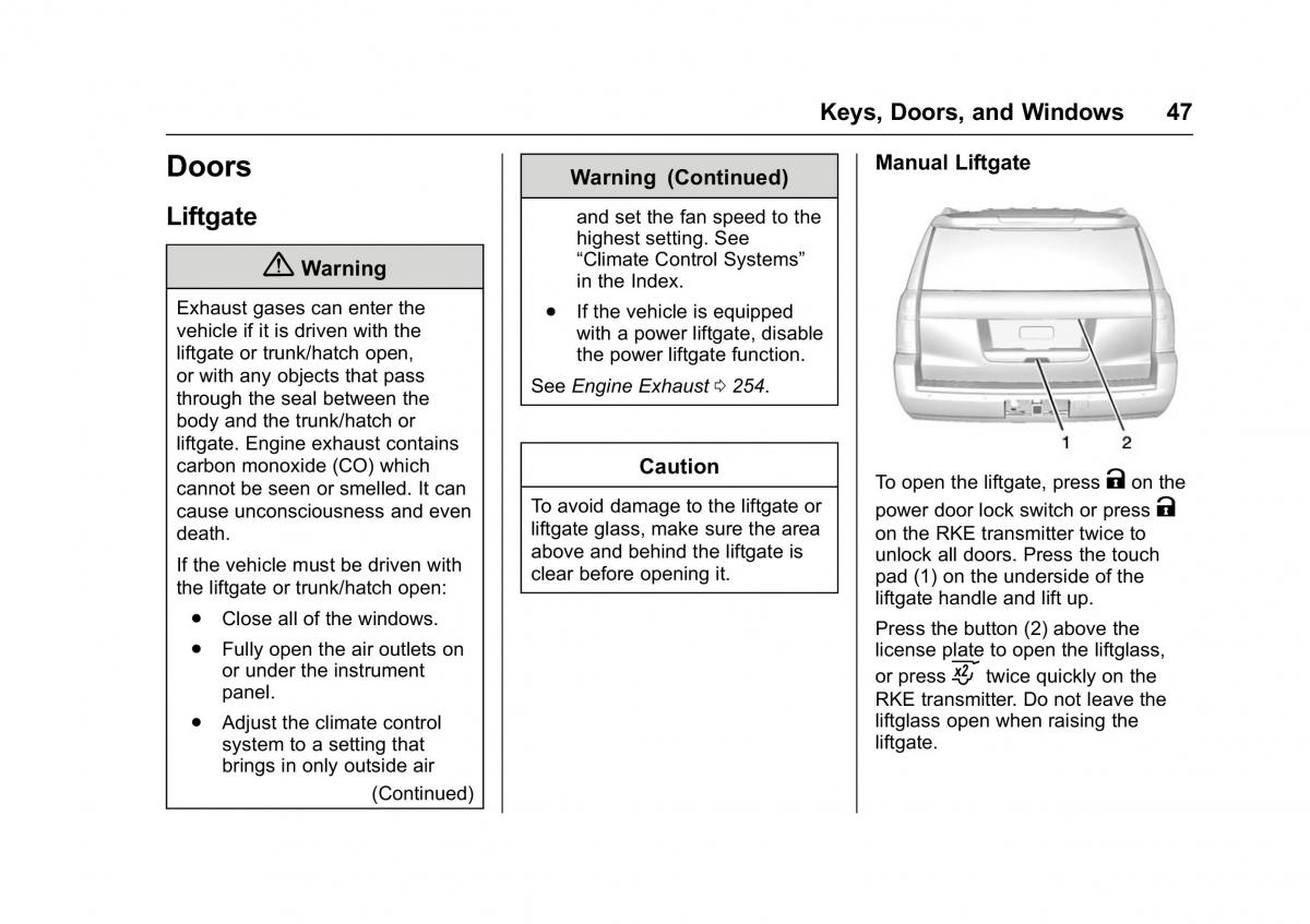 Chevrolet GMC Suburban XI 11 owners manual / page 48