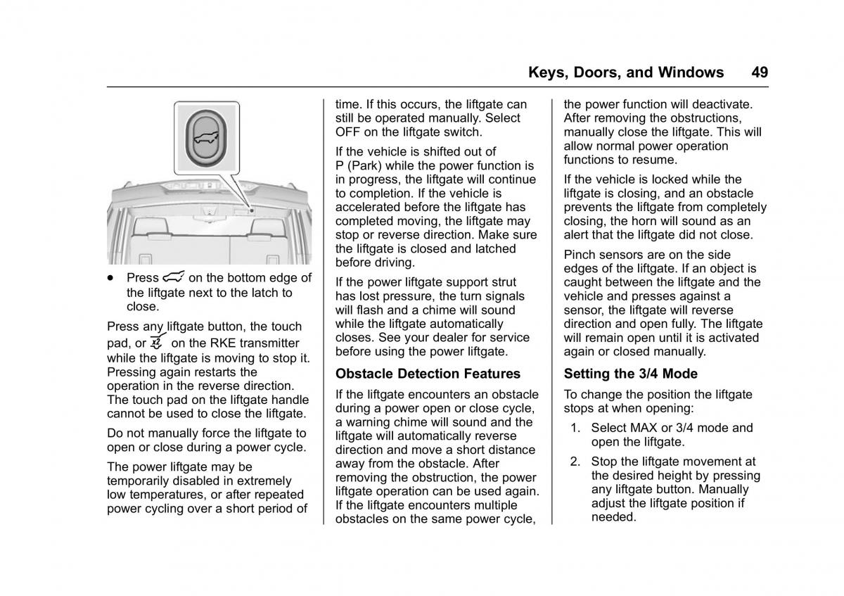 Chevrolet GMC Suburban XI 11 owners manual / page 50