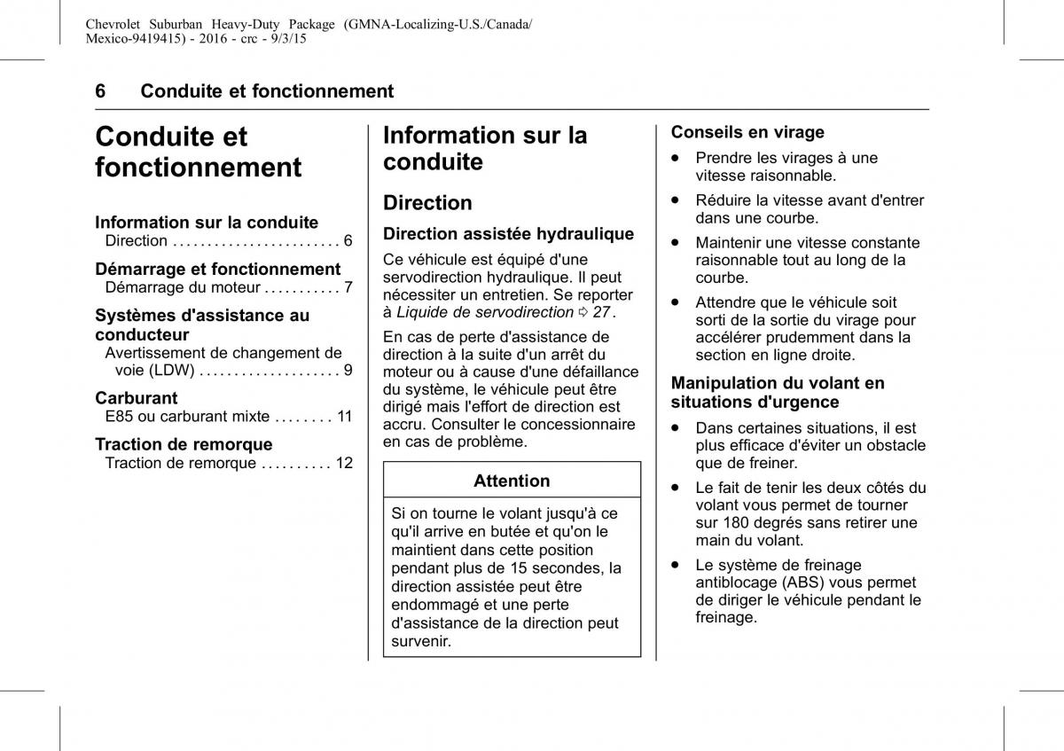 Chevrolet GMC Suburban XI 11 manuel du proprietaire / page 6