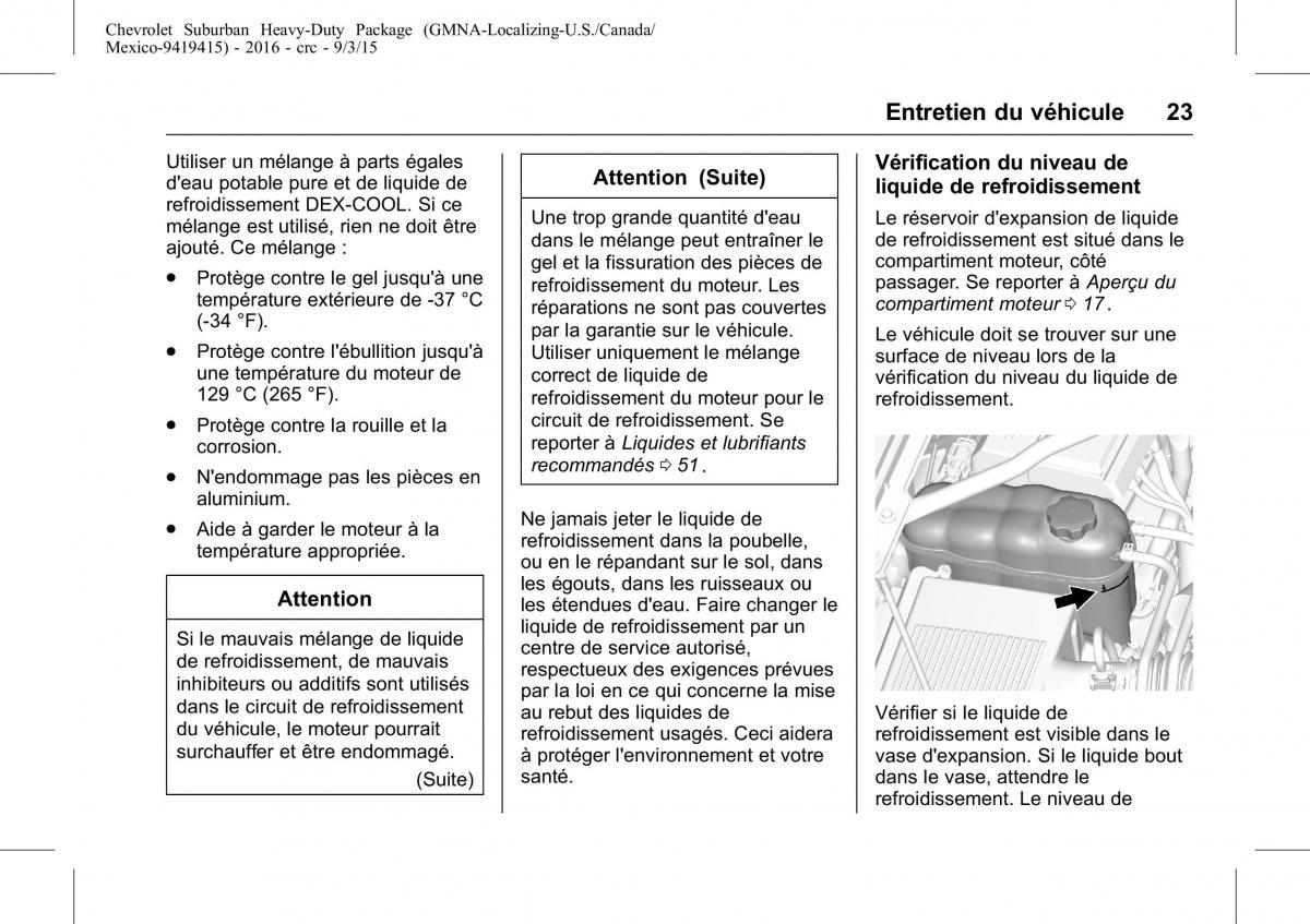 Chevrolet GMC Suburban XI 11 manuel du proprietaire / page 23