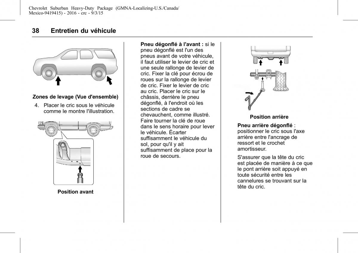 Chevrolet GMC Suburban XI 11 manuel du proprietaire / page 38