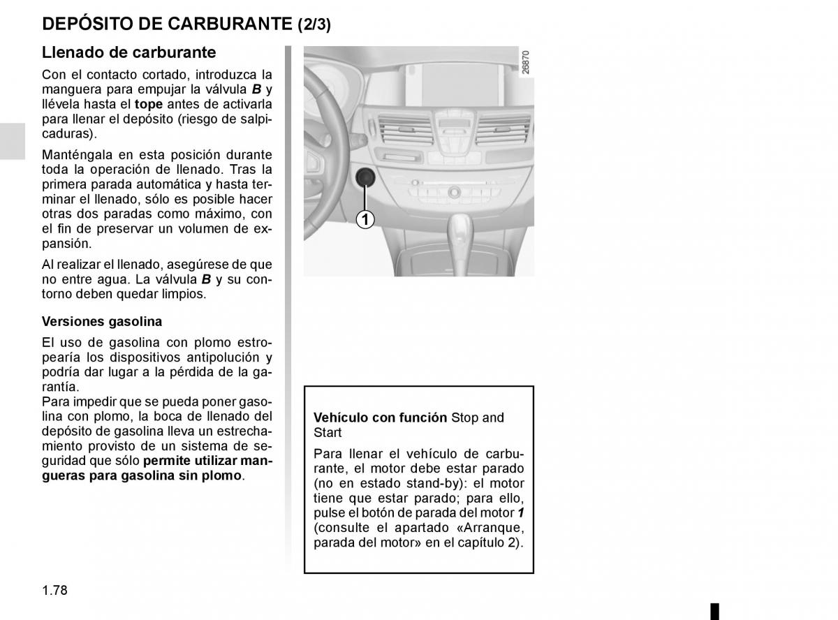 Renault Laguna III 3 manual del propietario / page 84