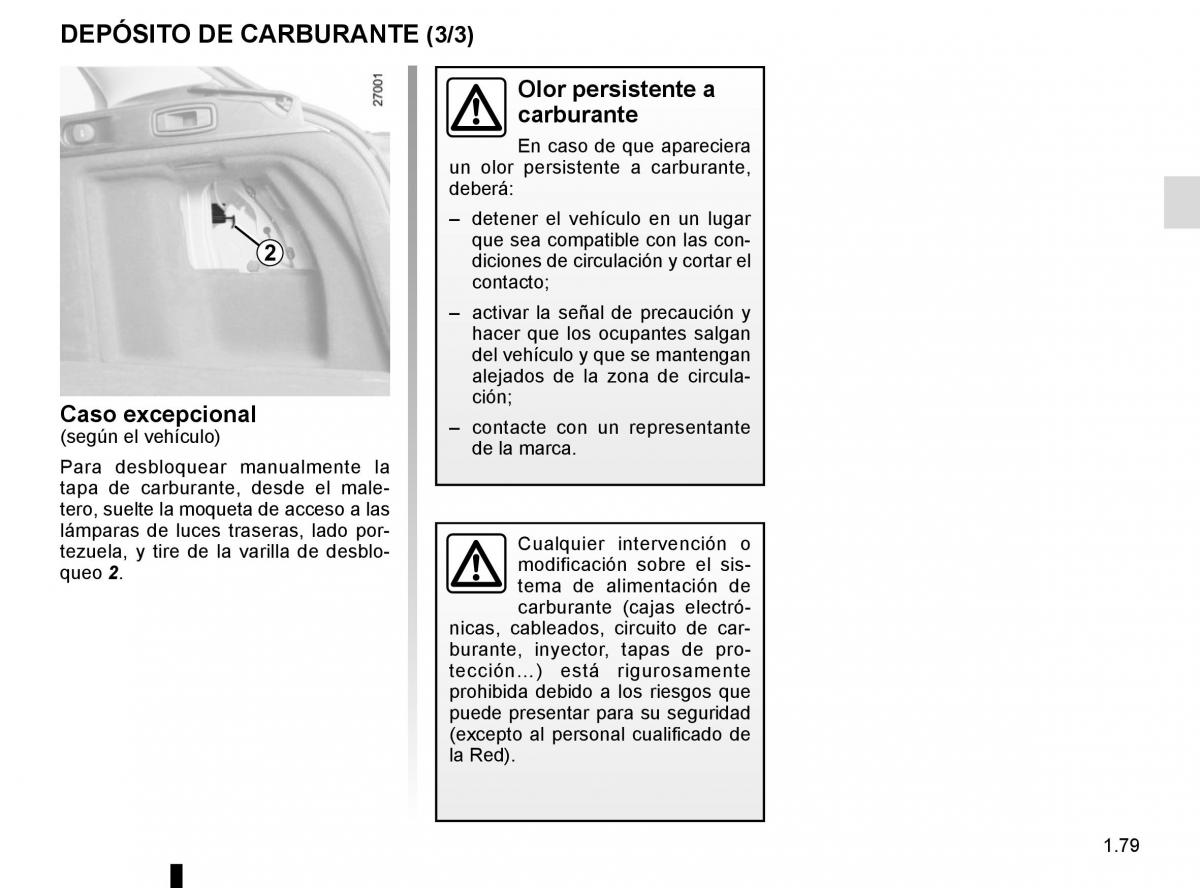 Renault Laguna III 3 manual del propietario / page 85