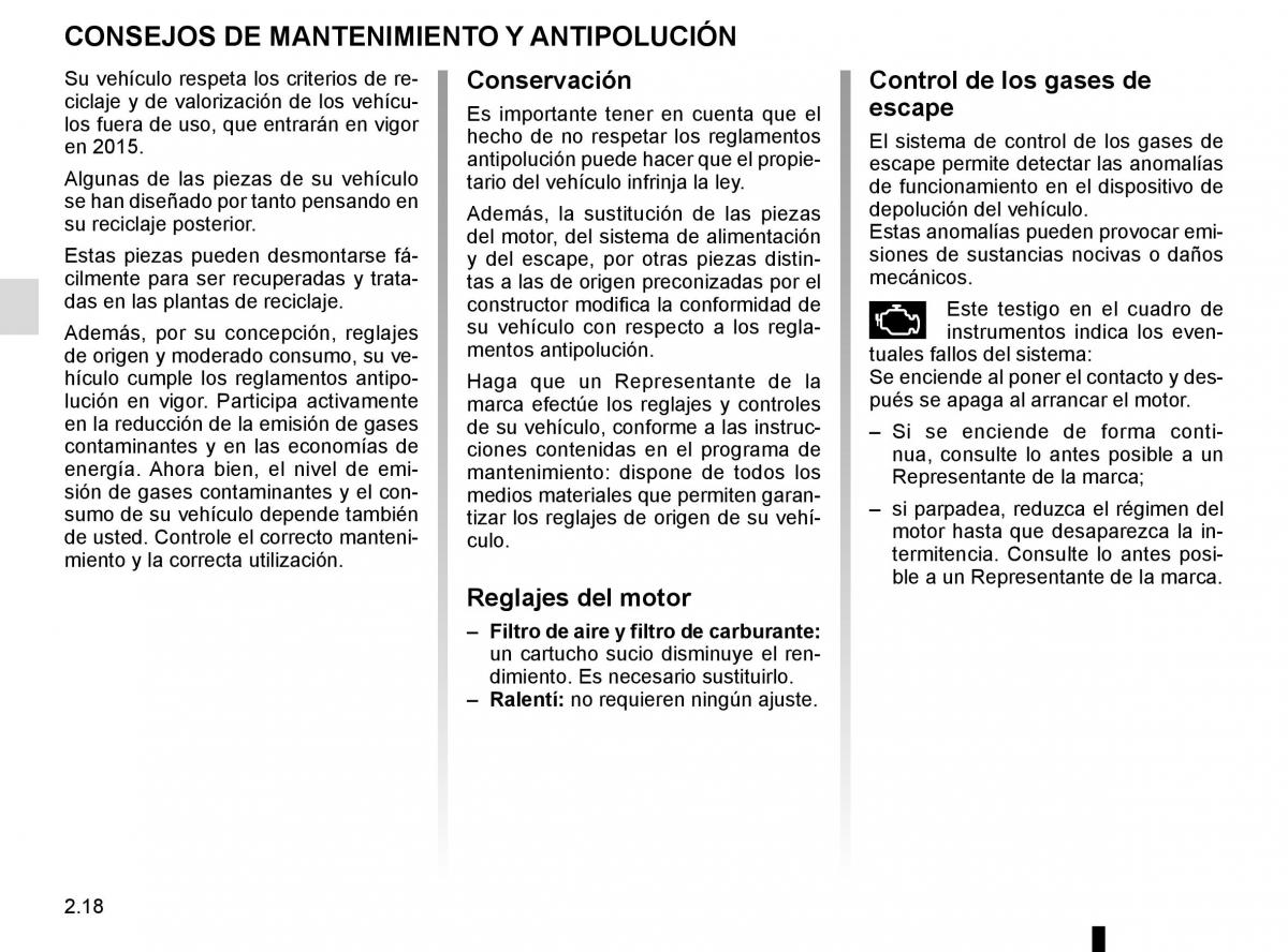 Renault Laguna III 3 manual del propietario / page 104