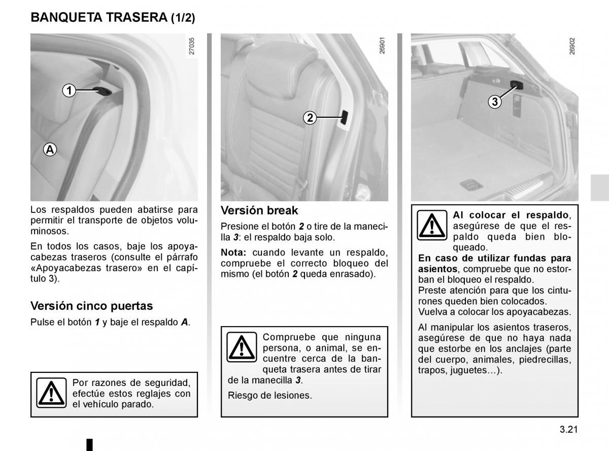 Renault Laguna III 3 manual del propietario / page 149