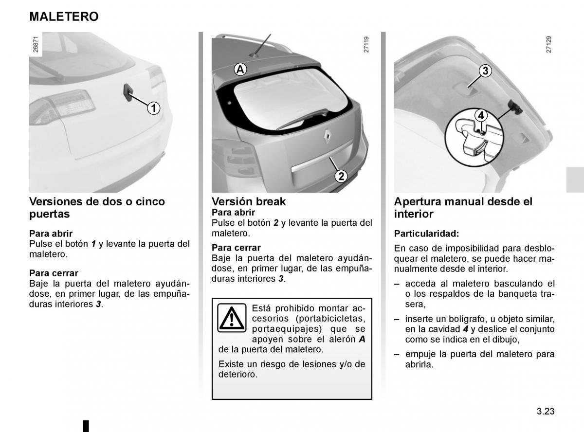 Renault Laguna III 3 manual del propietario / page 151