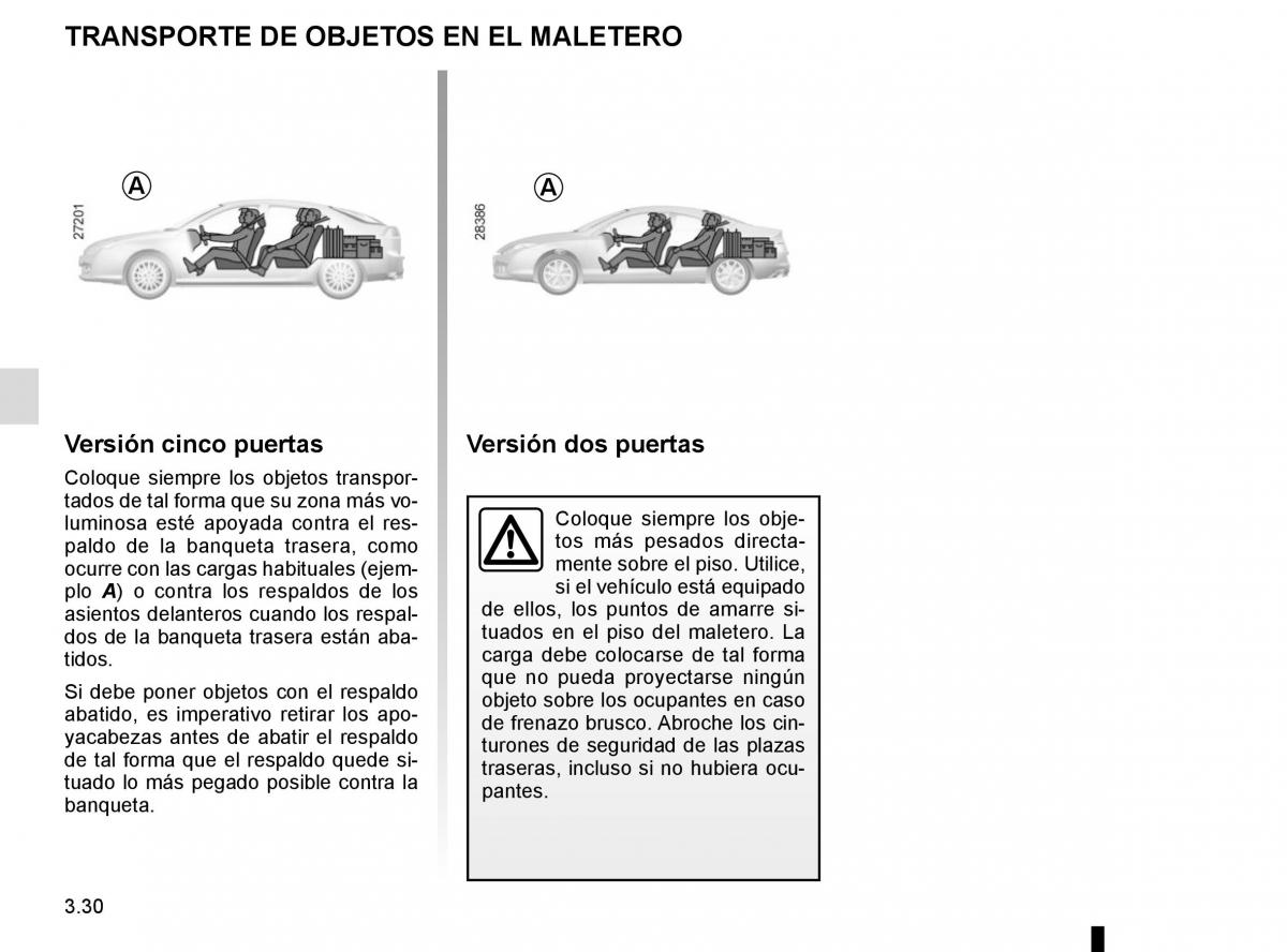 Renault Laguna III 3 manual del propietario / page 158