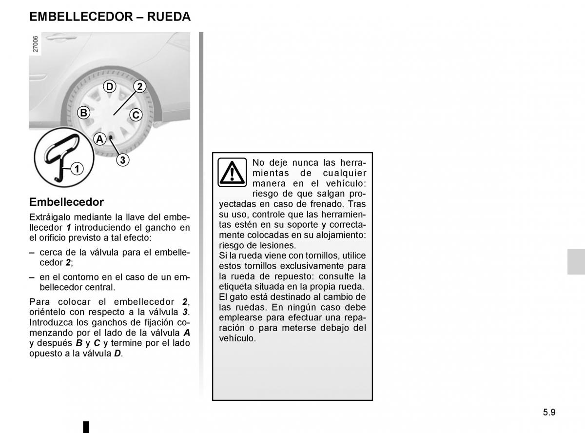 Renault Laguna III 3 manual del propietario / page 191