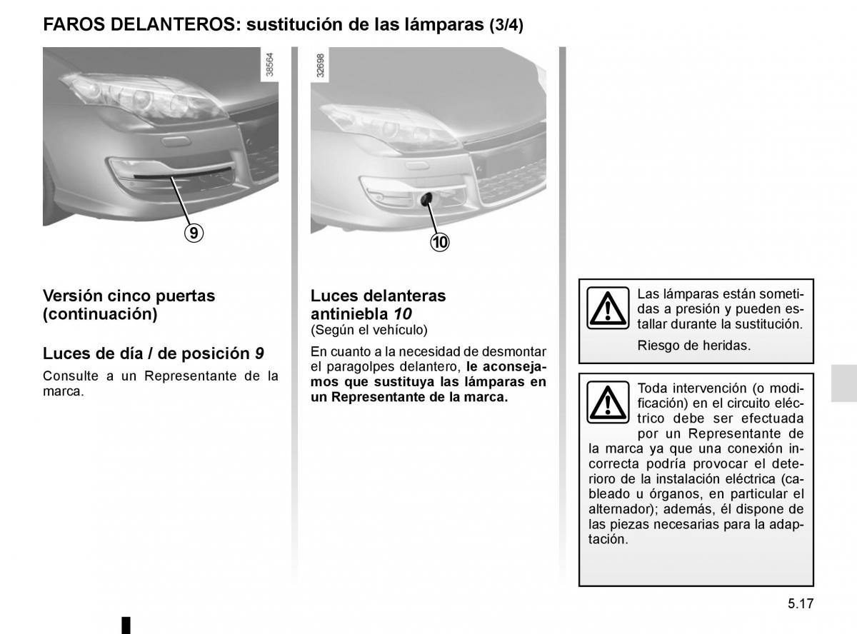 Renault Laguna III 3 manual del propietario / page 199