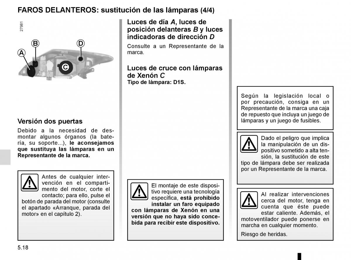 Renault Laguna III 3 manual del propietario / page 200