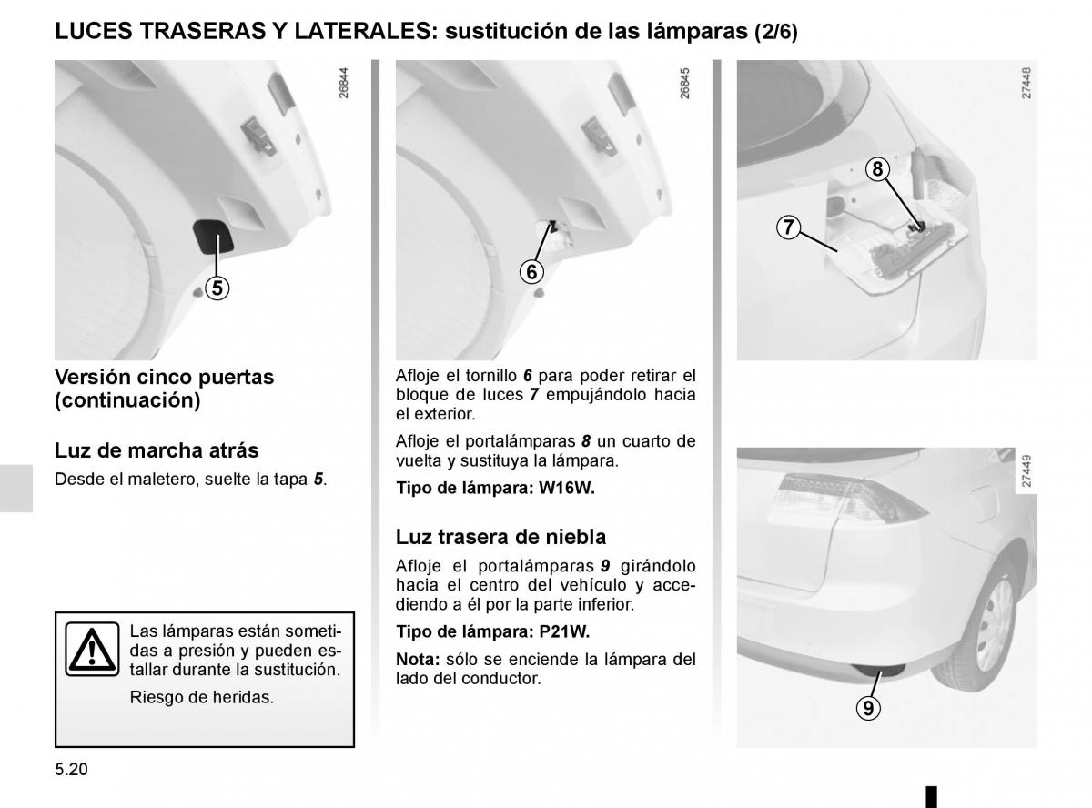 Renault Laguna III 3 manual del propietario / page 202