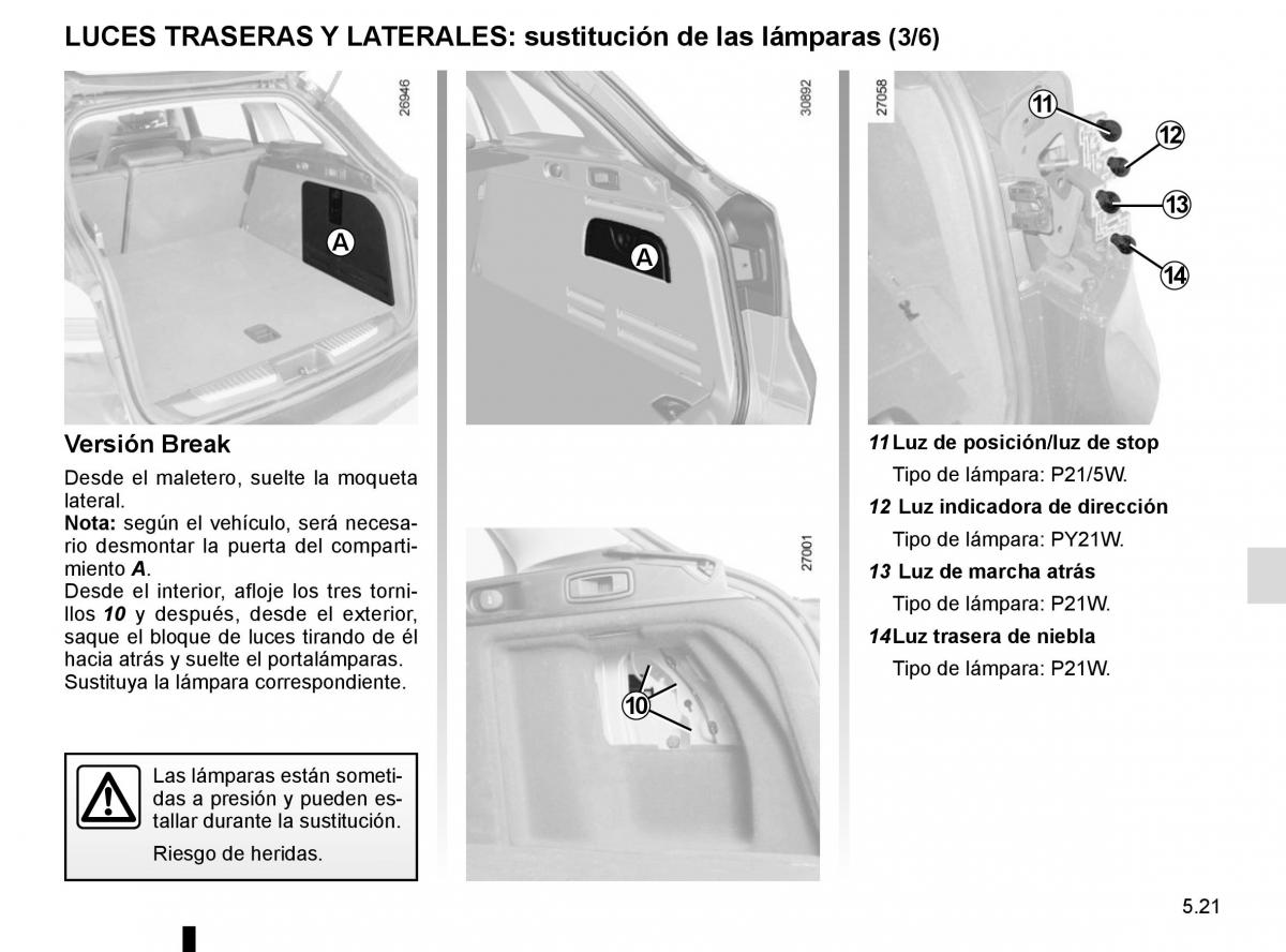 Renault Laguna III 3 manual del propietario / page 203