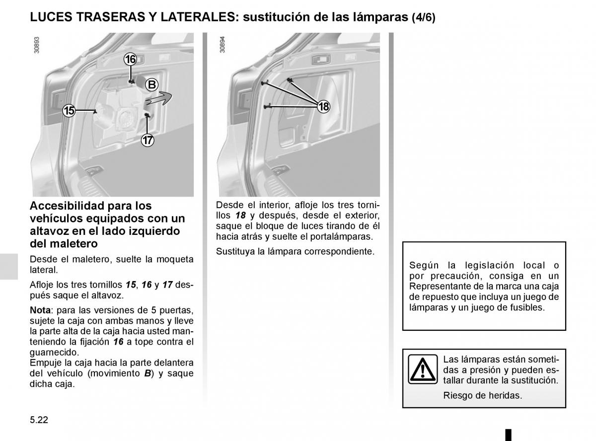 Renault Laguna III 3 manual del propietario / page 204