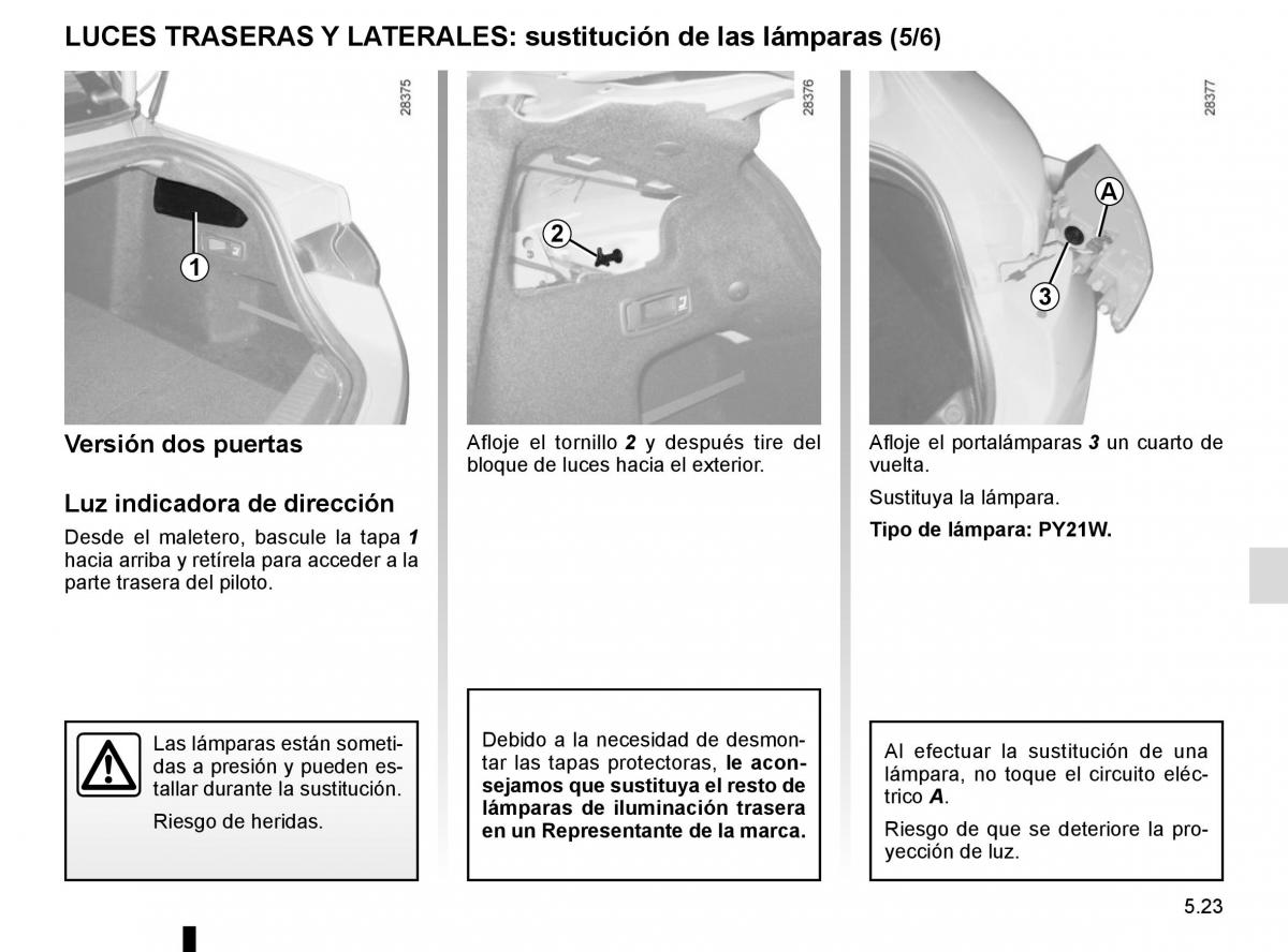 Renault Laguna III 3 manual del propietario / page 205