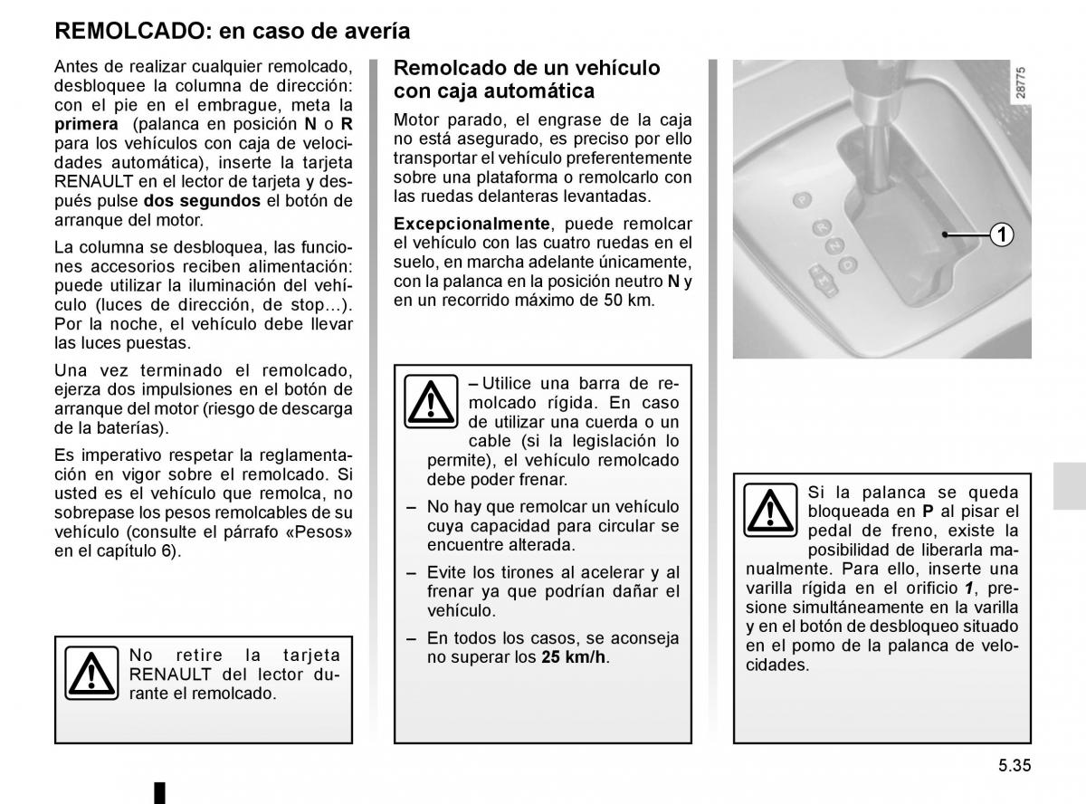 Renault Laguna III 3 manual del propietario / page 217