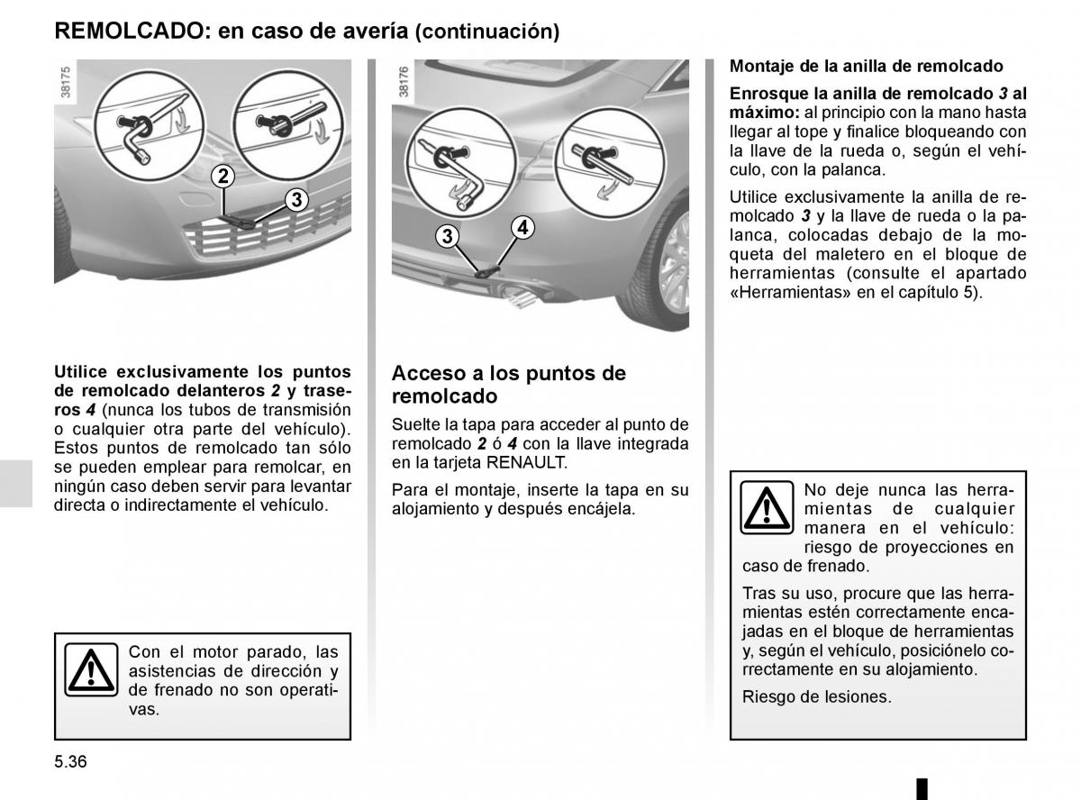 Renault Laguna III 3 manual del propietario / page 218