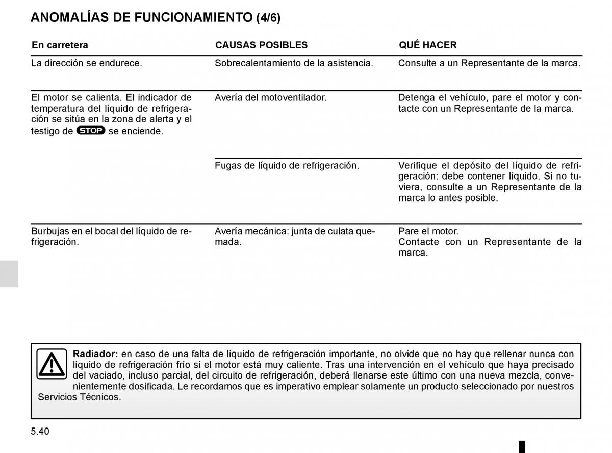 Renault Laguna III 3 manual del propietario / page 222