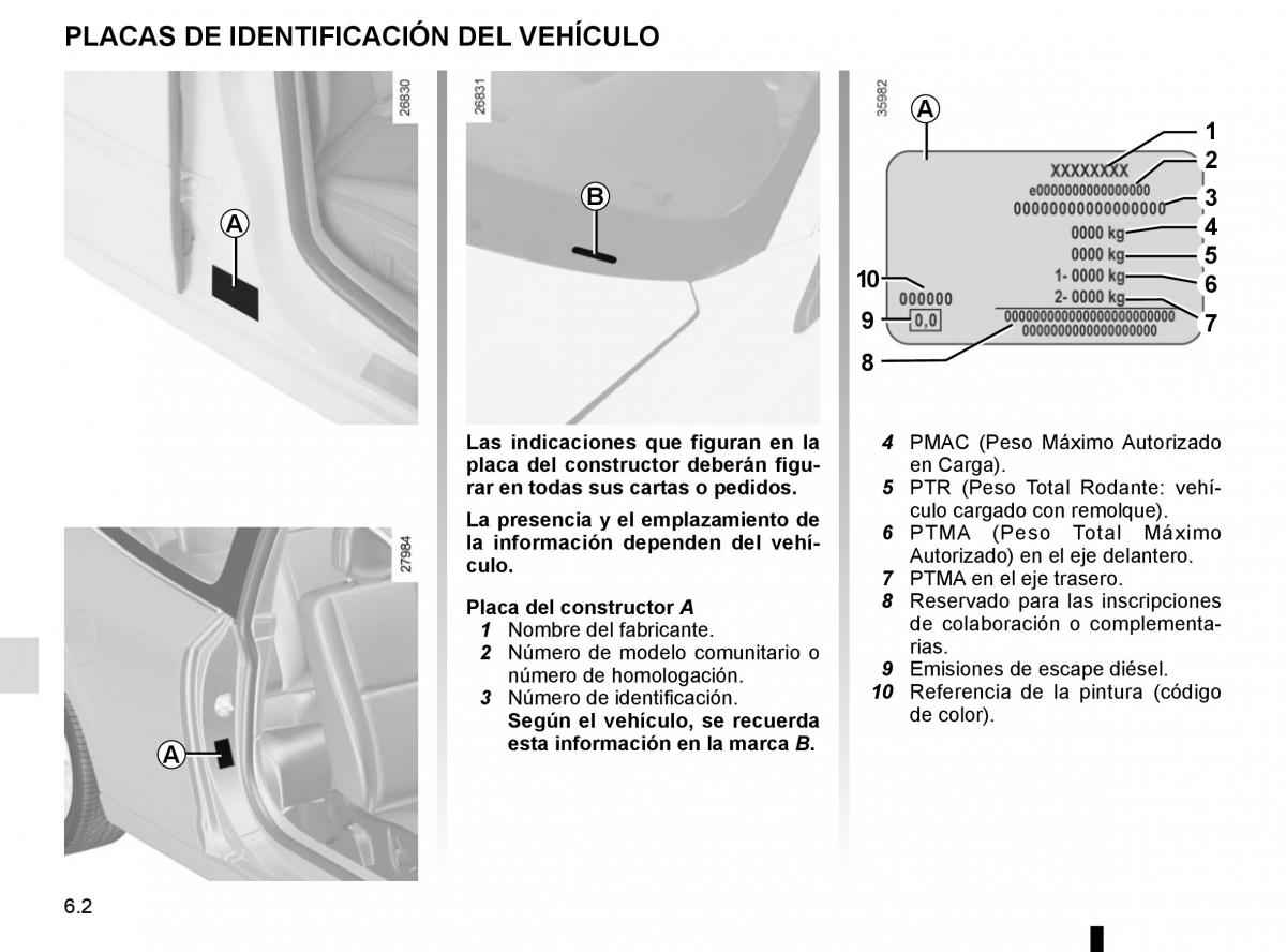 Renault Laguna III 3 manual del propietario / page 226