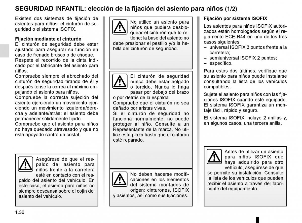 Renault Laguna III 3 manual del propietario / page 42