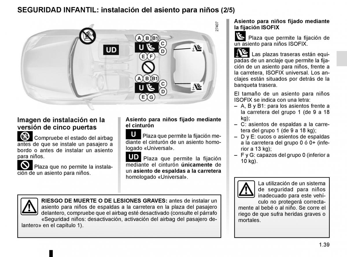 Renault Laguna III 3 manual del propietario / page 45
