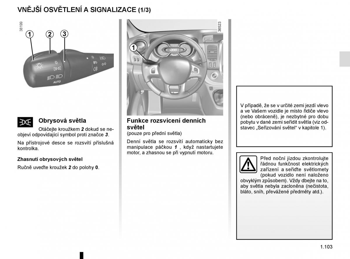 Renault Trafic III 3 navod k obsludze / page 109