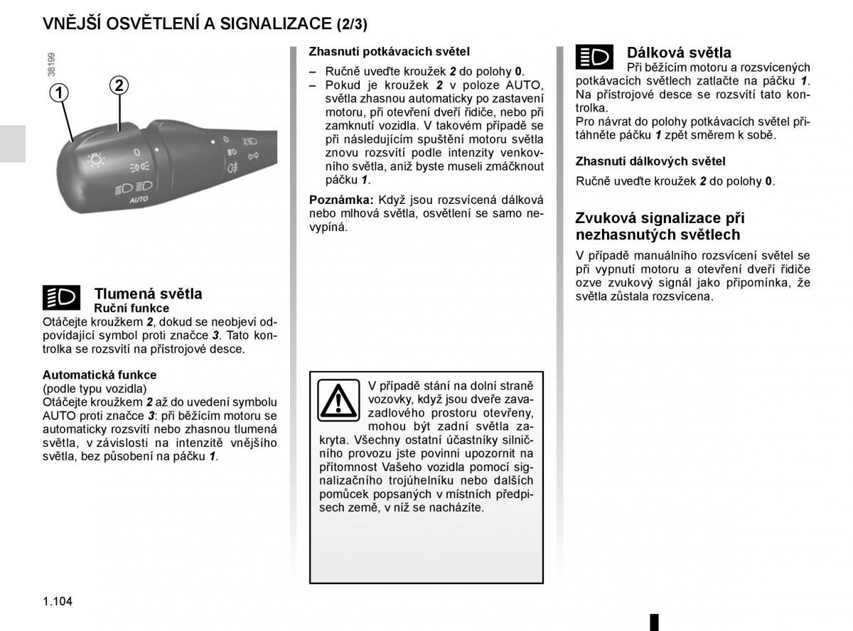 Renault Trafic III 3 navod k obsludze / page 110