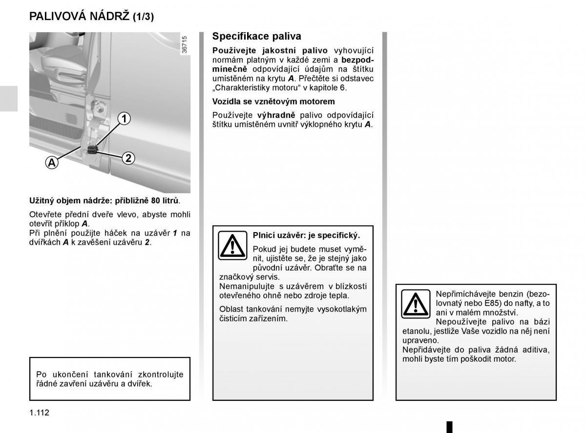 Renault Trafic III 3 navod k obsludze / page 118