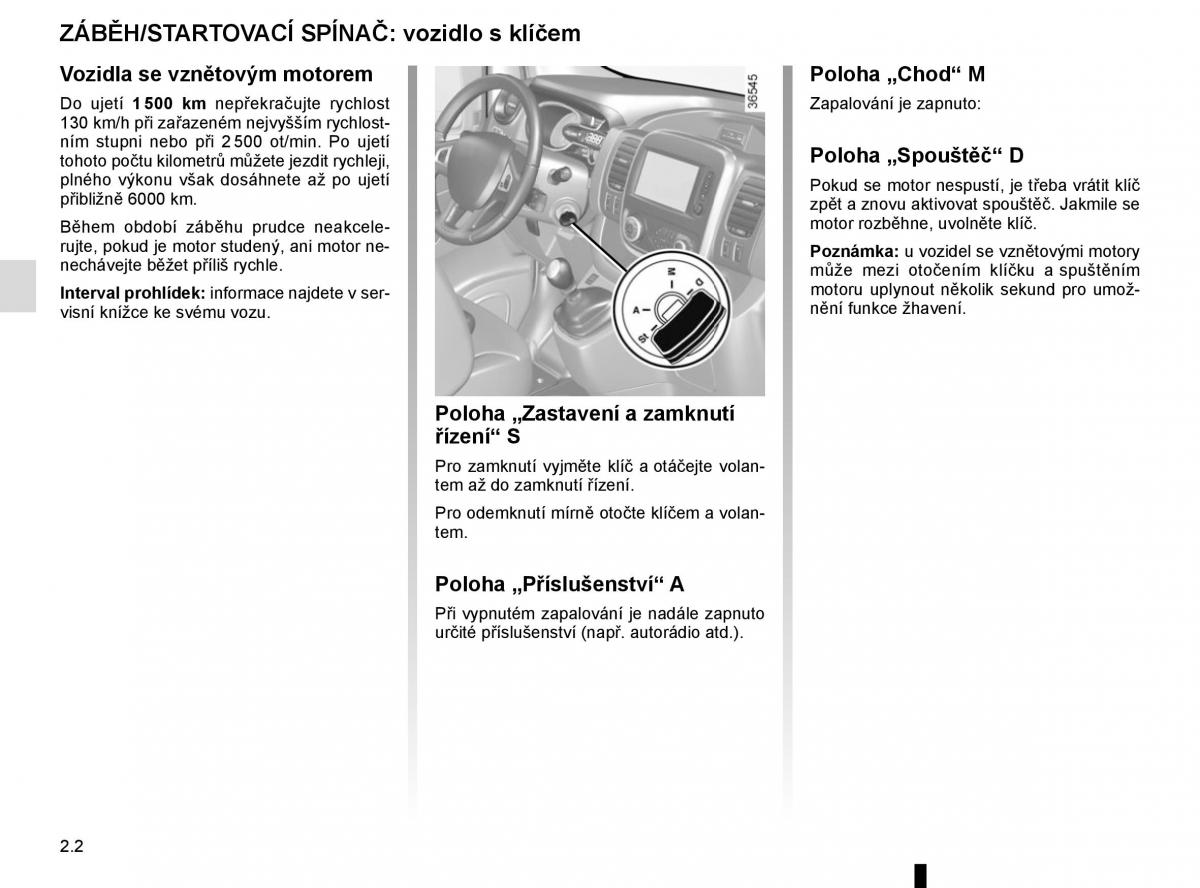 Renault Trafic III 3 navod k obsludze / page 126