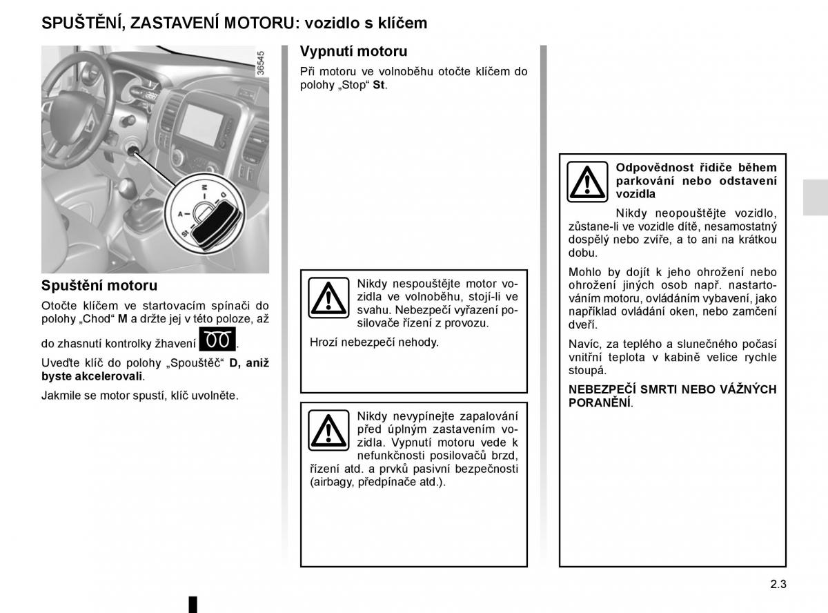 Renault Trafic III 3 navod k obsludze / page 127