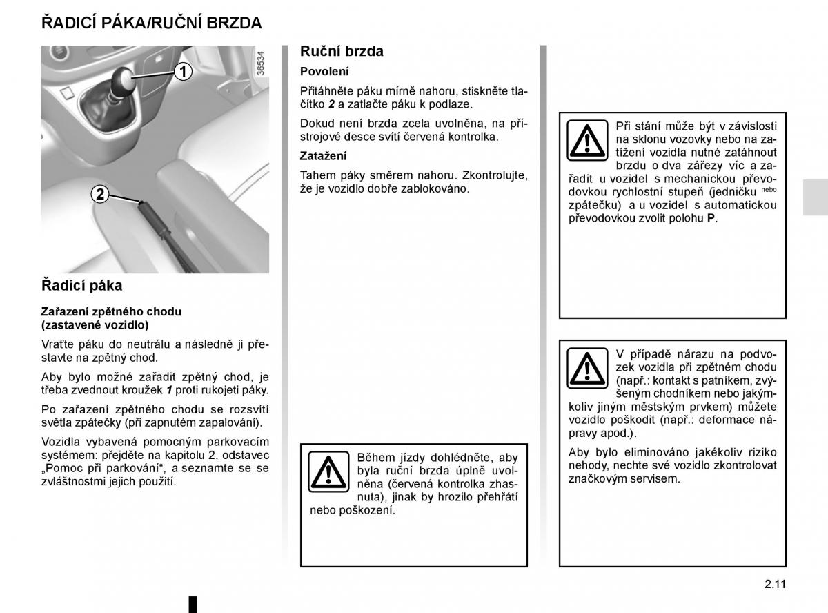 Renault Trafic III 3 navod k obsludze / page 135