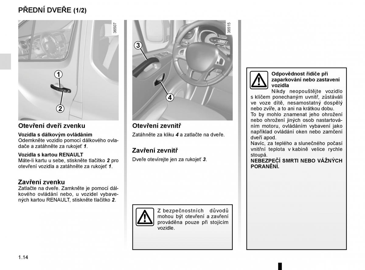 Renault Trafic III 3 navod k obsludze / page 20