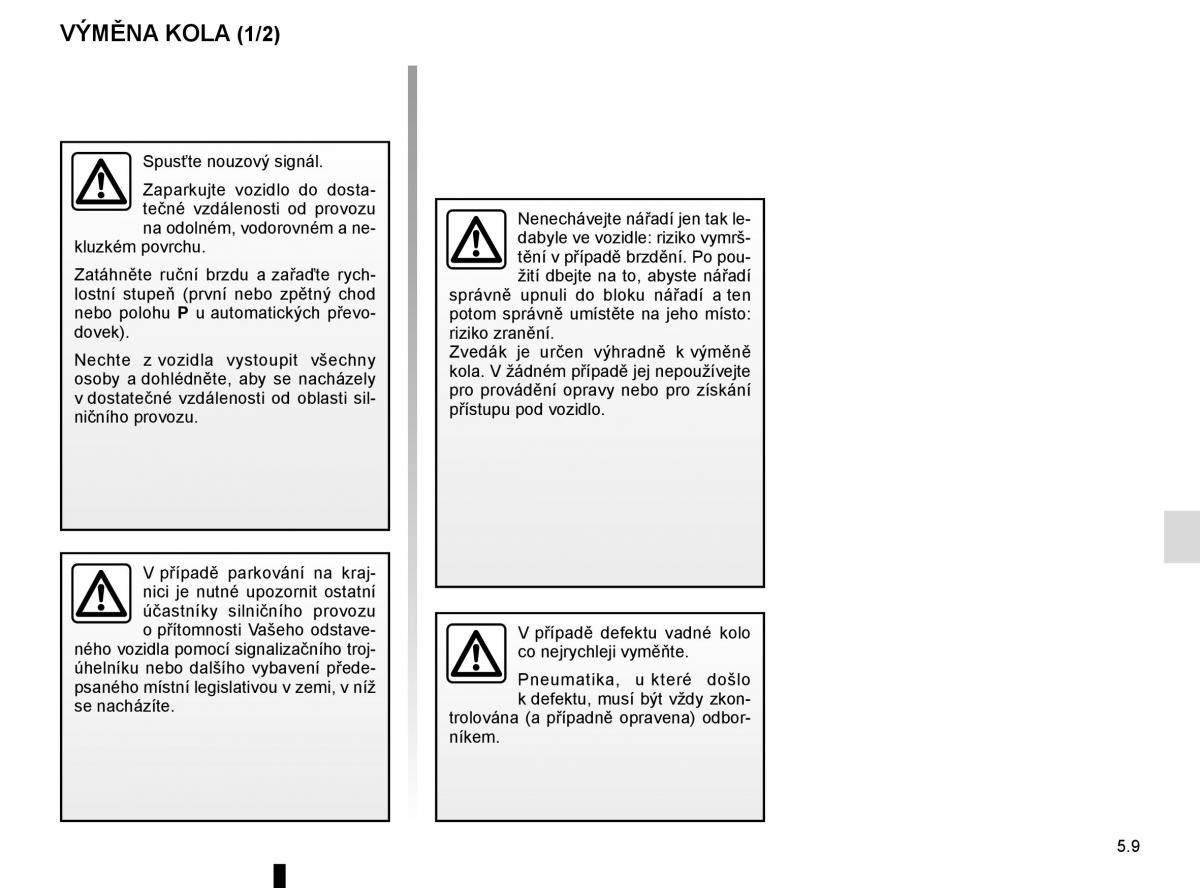 Renault Trafic III 3 navod k obsludze / page 229