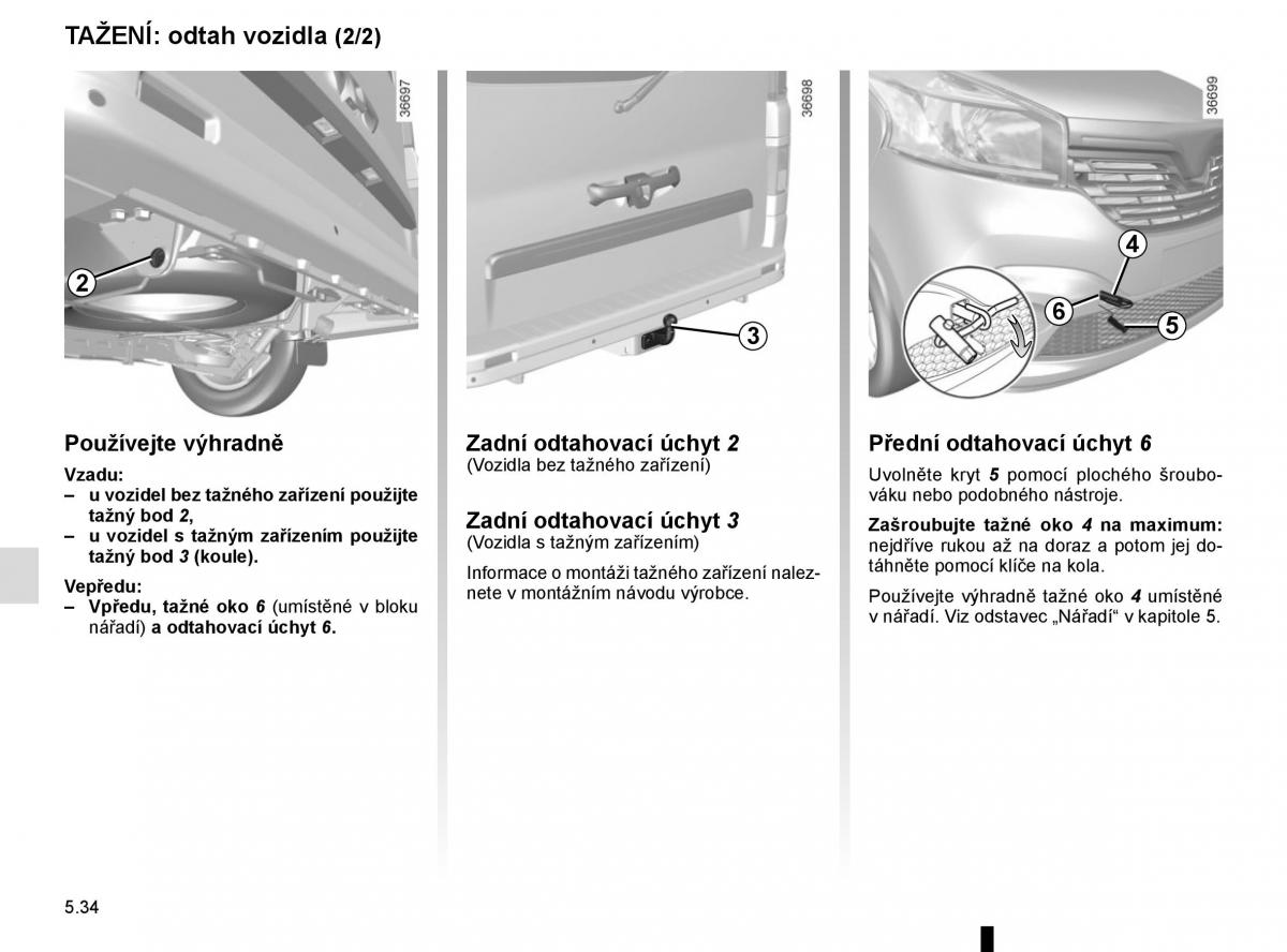 Renault Trafic III 3 navod k obsludze / page 254