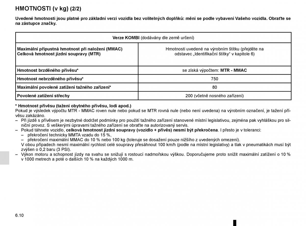 Renault Trafic III 3 navod k obsludze / page 272