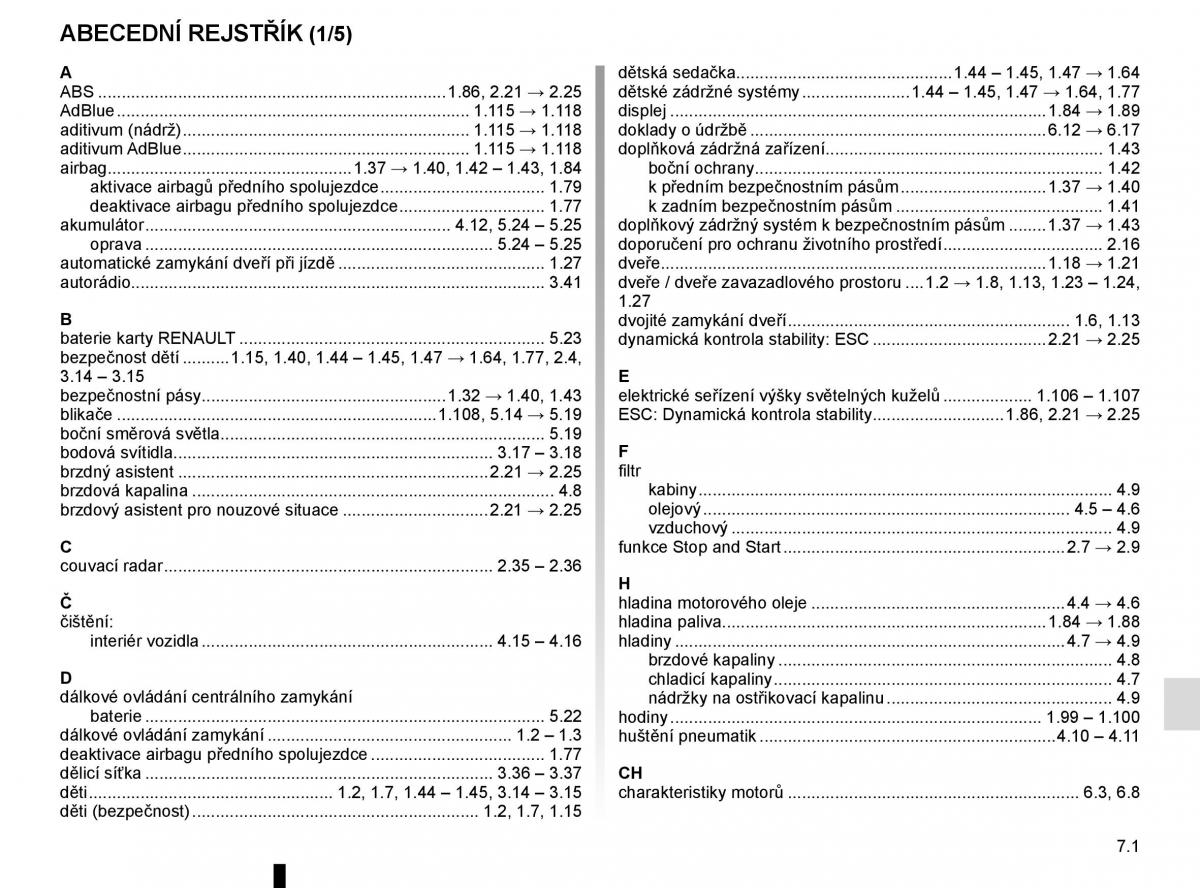 Renault Trafic III 3 navod k obsludze / page 285